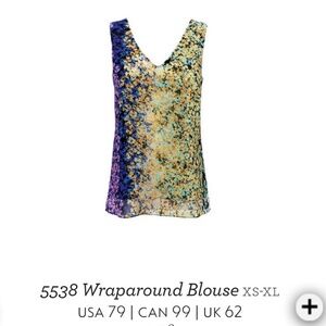 Cabi Tank Top Wraparound Floral